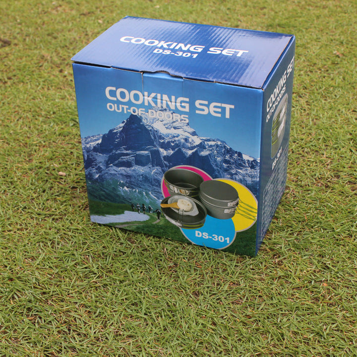 Outdoor Portable Cookware Bowl Set for 2-3 Person