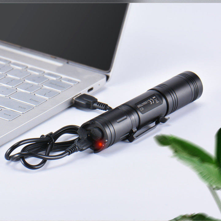 Illuminate Your Adventures with the Outdoor Camping USB Rechargeable Glare Flashlight