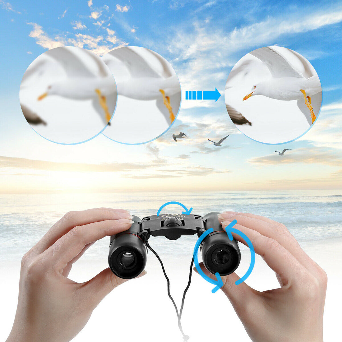 30x60 Compact Zoom Binoculars Travel Telescope