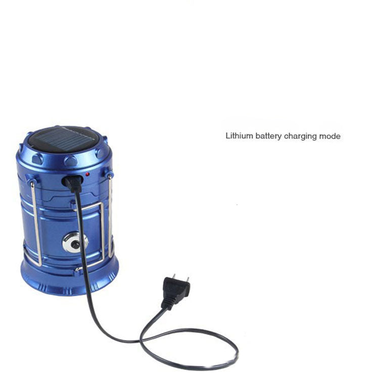 Solar charging telescopic camping lantern