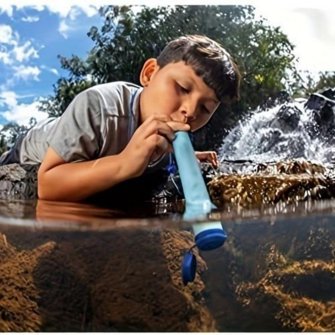 Personal Water Filter For Hiking Camping Emergency Use