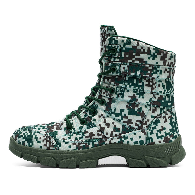 Fleece Lined Warm Camouflage Hiking Boots