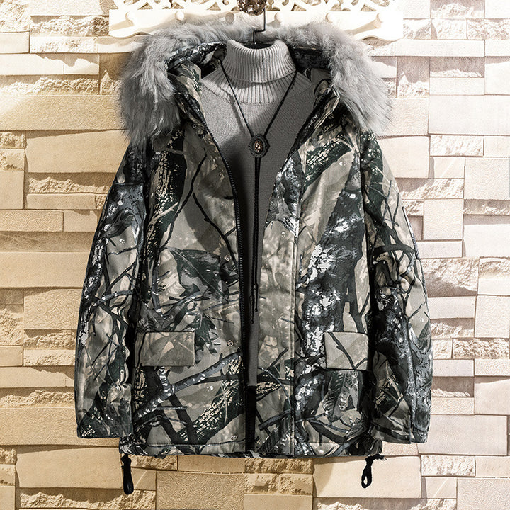Hip hop camouflage hooded jacket