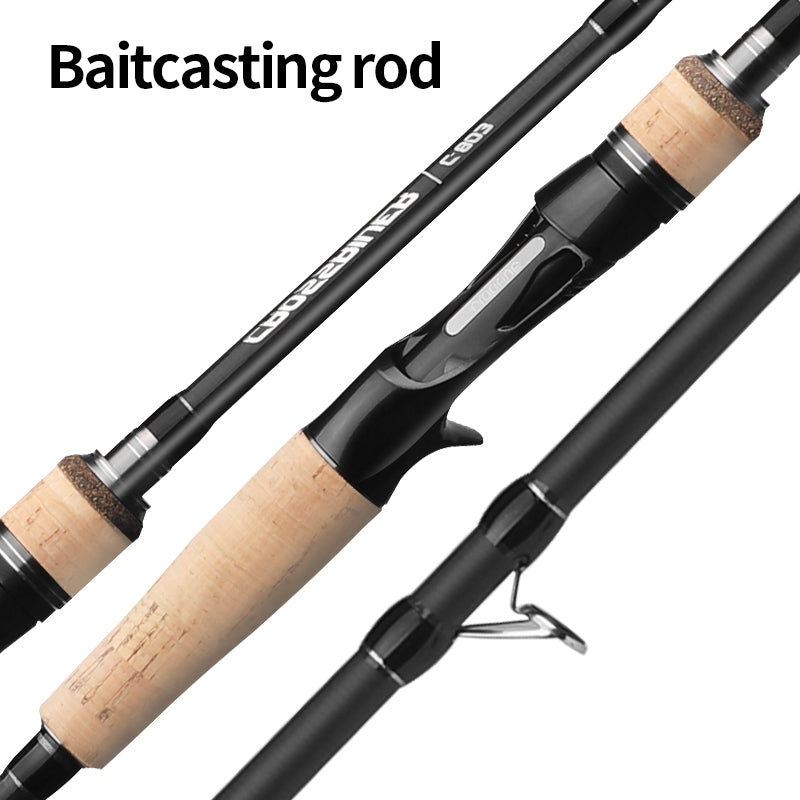 Carbon Fiber Three Section Lure Fishing Rod Adjustable Handle