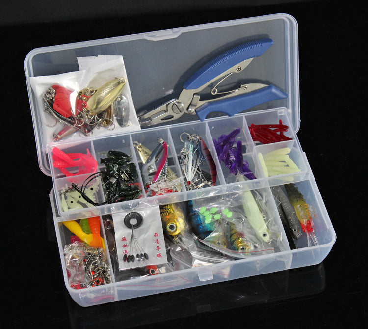 132Pcs Fishing Lure Kit Minnow Hooks Box Set