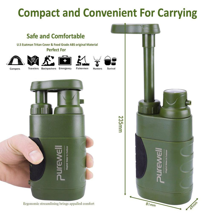 Multistage Outdoor Water Purifier For Camping Survival