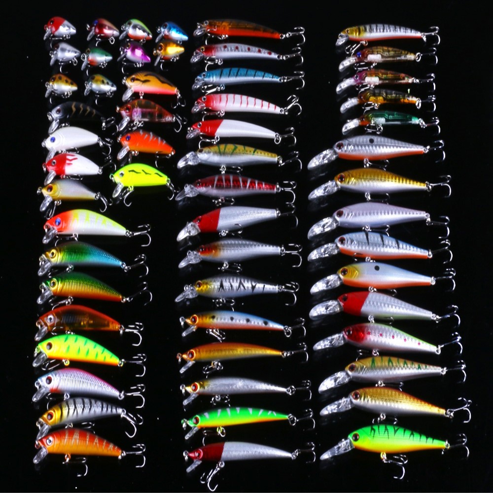 HENG JIA 56Pcs Fishing Lure Kit Bait Set