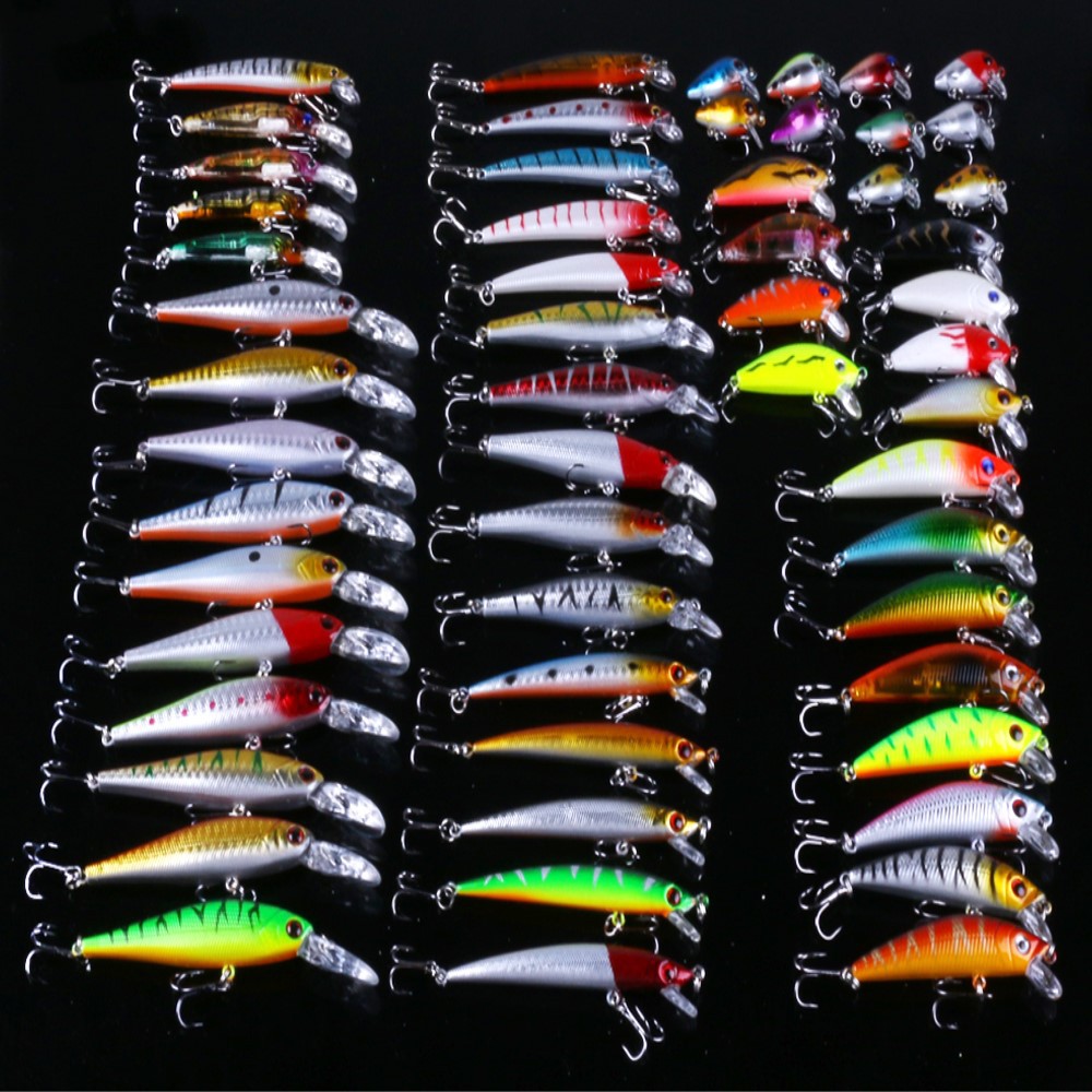 HENG JIA 56Pcs Fishing Lure Kit Bait Set