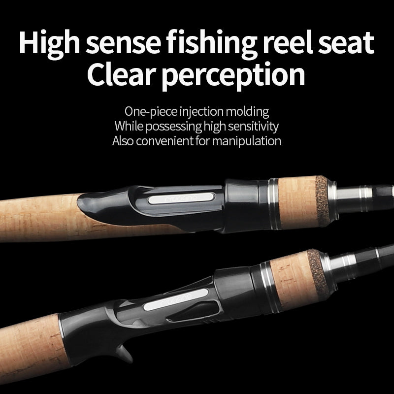 Carbon Fiber Three Section Lure Fishing Rod Adjustable Handle