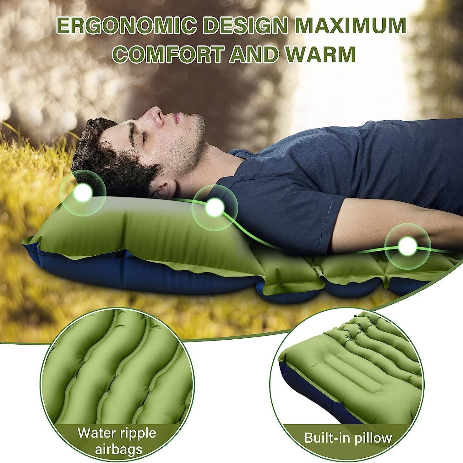 Ultra Light Foot Inflatable Camping Mattress Bed