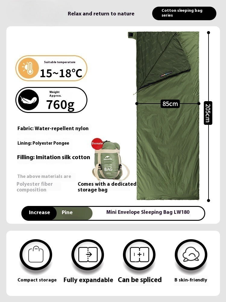 Summer Envelope Outdoor Camping Sleeping Bag