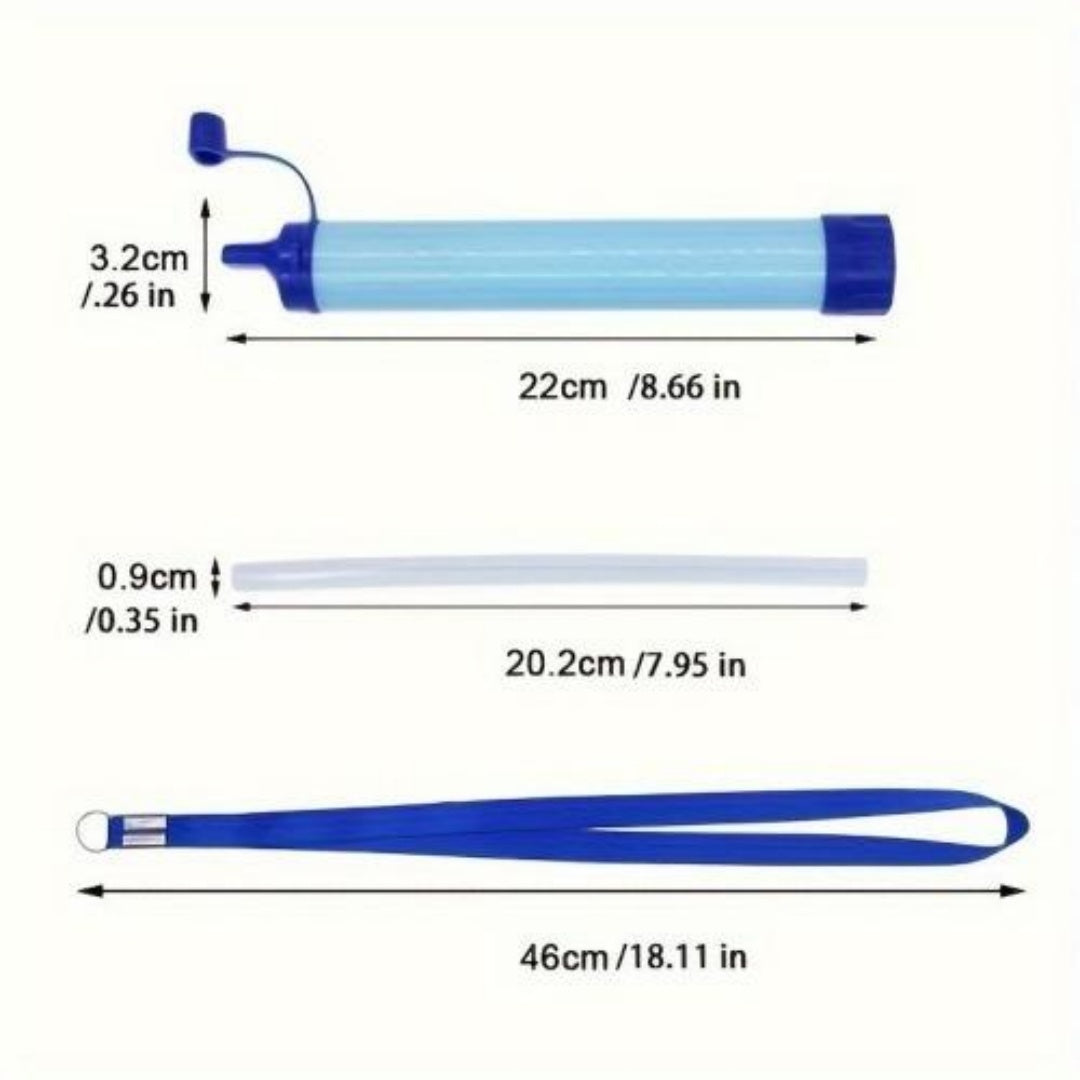 Personal Water Filter For Hiking Camping Emergency Use