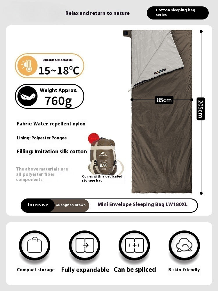 Summer Envelope Outdoor Camping Sleeping Bag