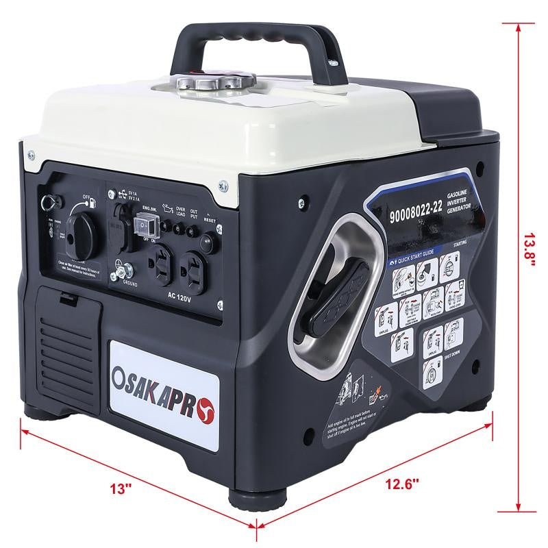 Portable 1200W Ultra Quiet Inverter Gas Generator