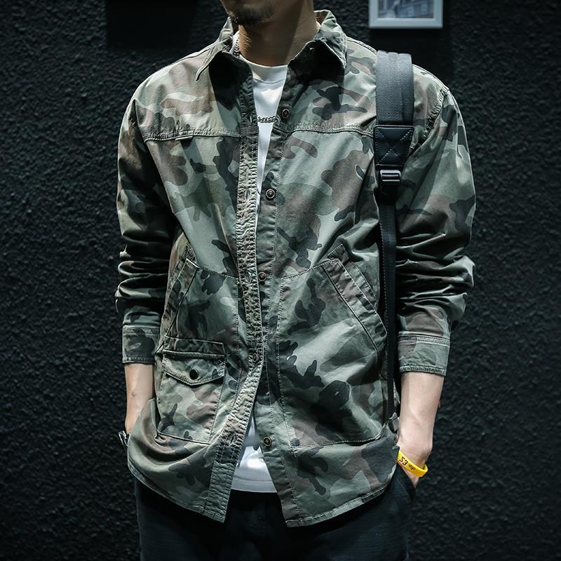 Camouflage Long Sleeve Tooling Jacket