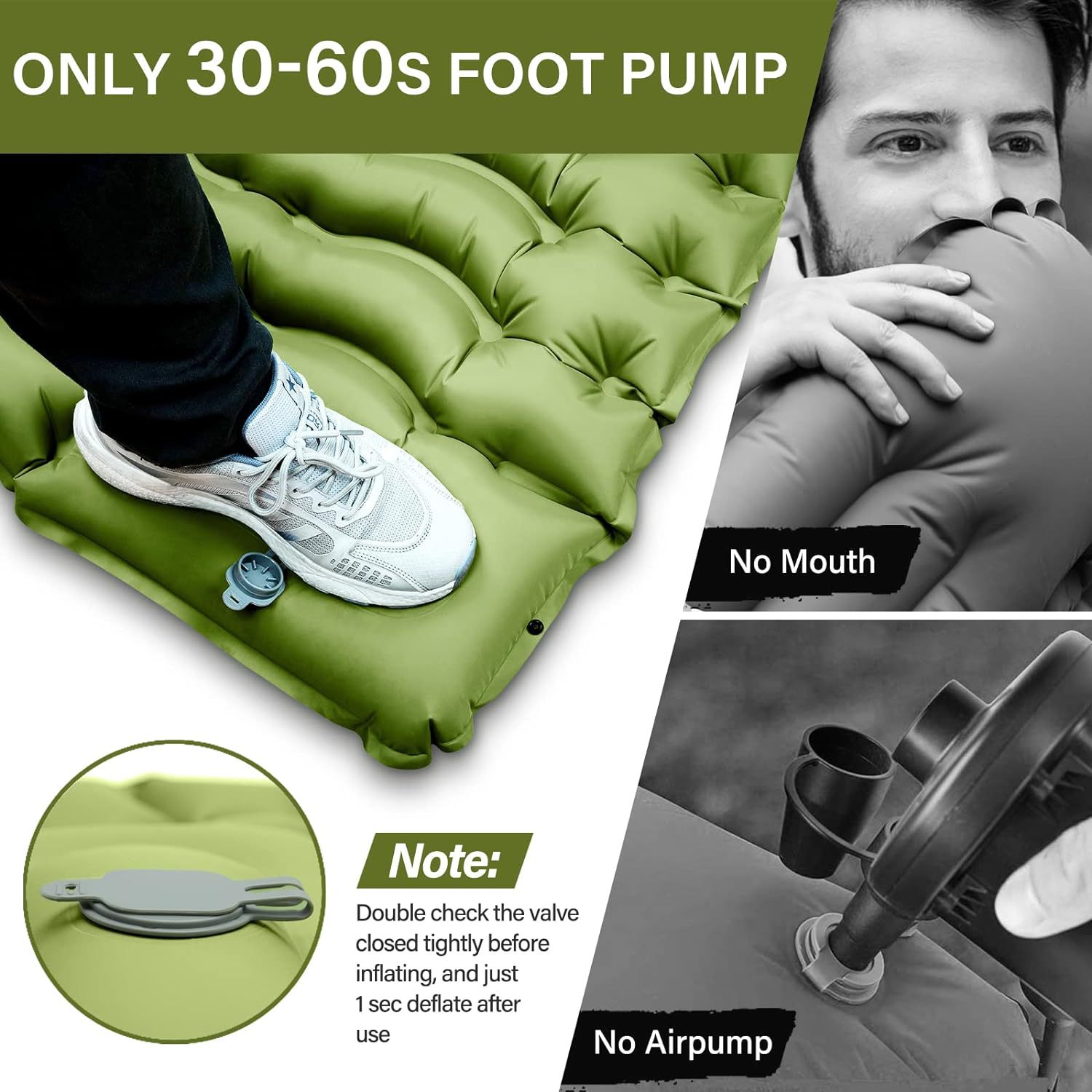 Ultra Light Foot Inflatable Camping Mattress Bed
