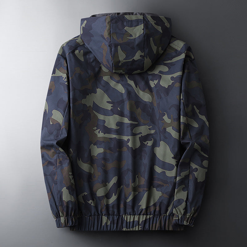 Men's Hooded Camouflage Printed Jacket