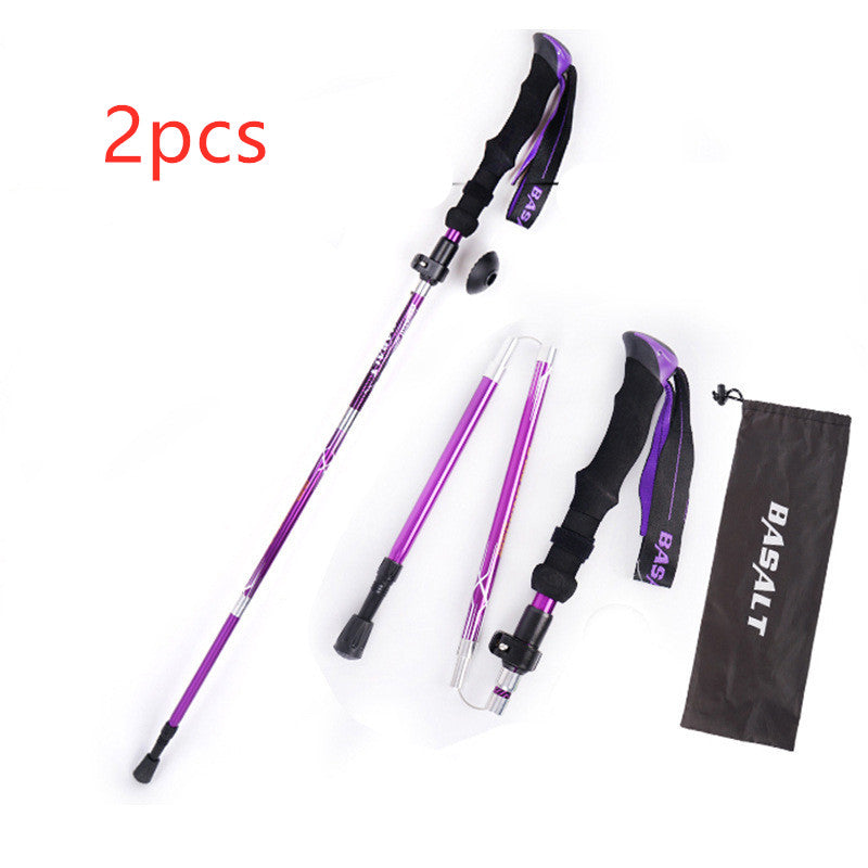 Besot Folding Aluminum Alloy Trekking Pole