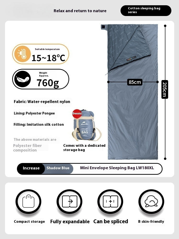 Summer Envelope Outdoor Camping Sleeping Bag